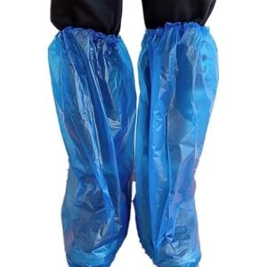 Disposable Waterproof Shoe & Boot Covers, Blue Plastic Farm & Outdoor Footwear Protection