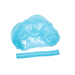 blue single-use disposable hair net cover for farming and livestock