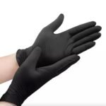 single-use waterproof black disposable nitrile gloves for farm and agriculture work